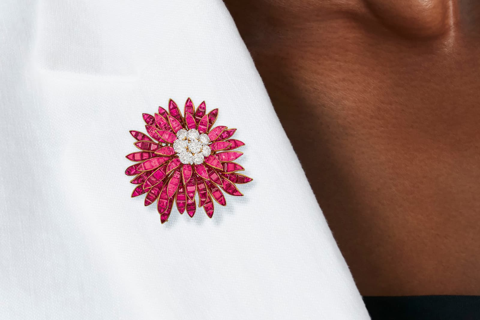 Van Cleef & Arpels ruby and diamond brooch, sold by Christie's