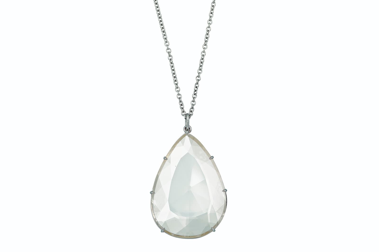  A 16.44 carat diamond pendant set in platinum, as sold by Christie's