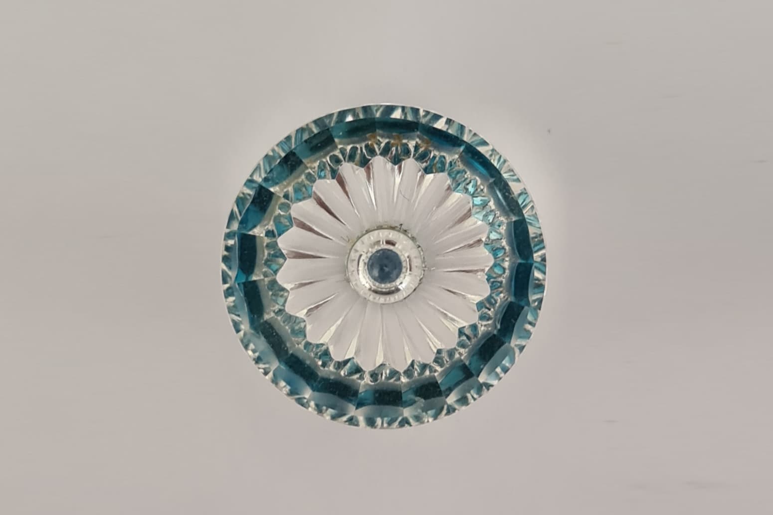  Crystal set with a blue topaz centre stone with a total weight of 27.34 carats by Fredh Jhones  