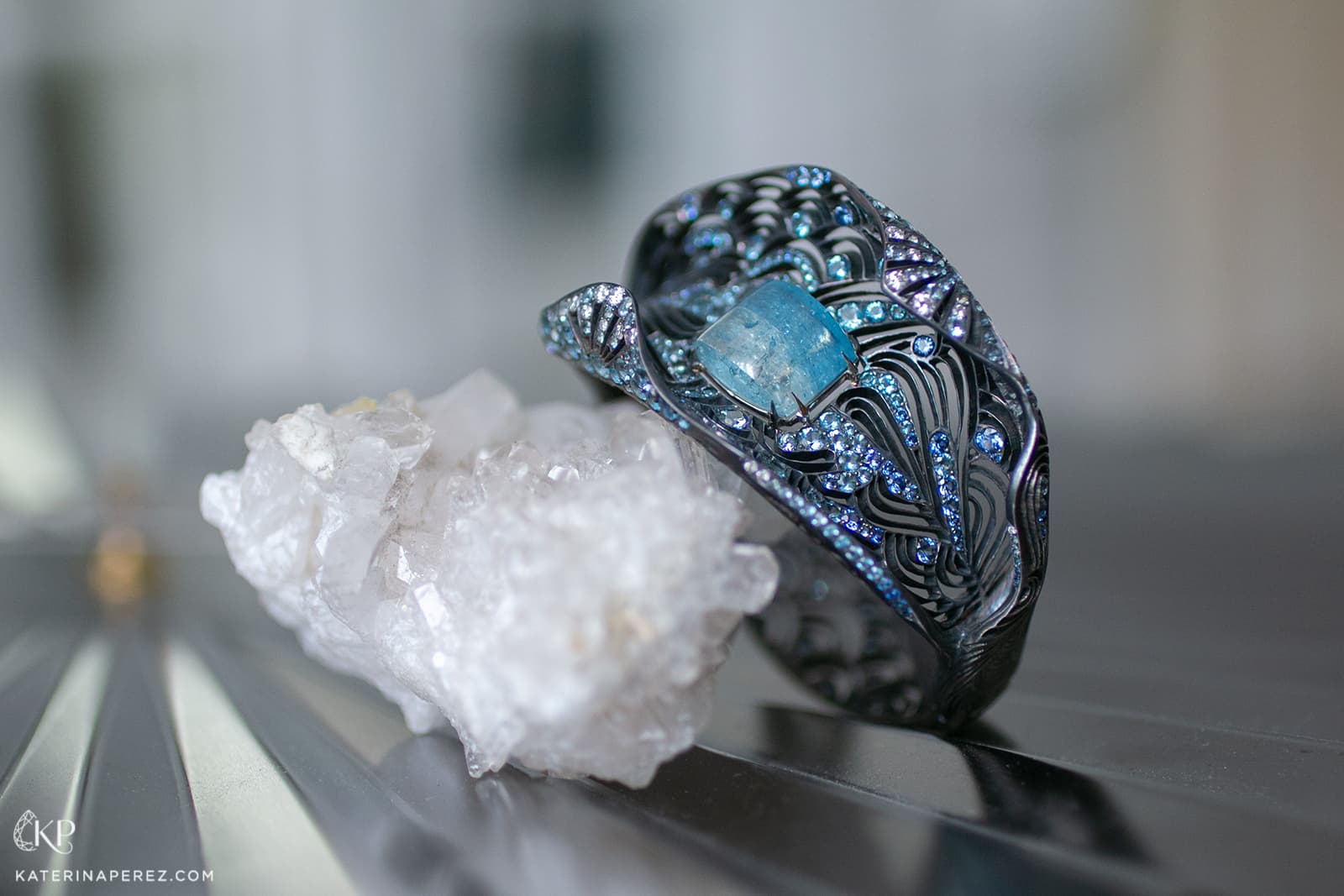 The Maison Alix Dumas Waves bracelet is inspired by two opposing waves crashing into each other 