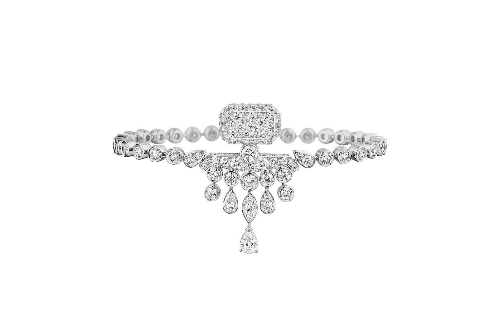  Chanel N°5 Cascade High Jewellery bracelet from Collection N°5 in white gold and diamonds