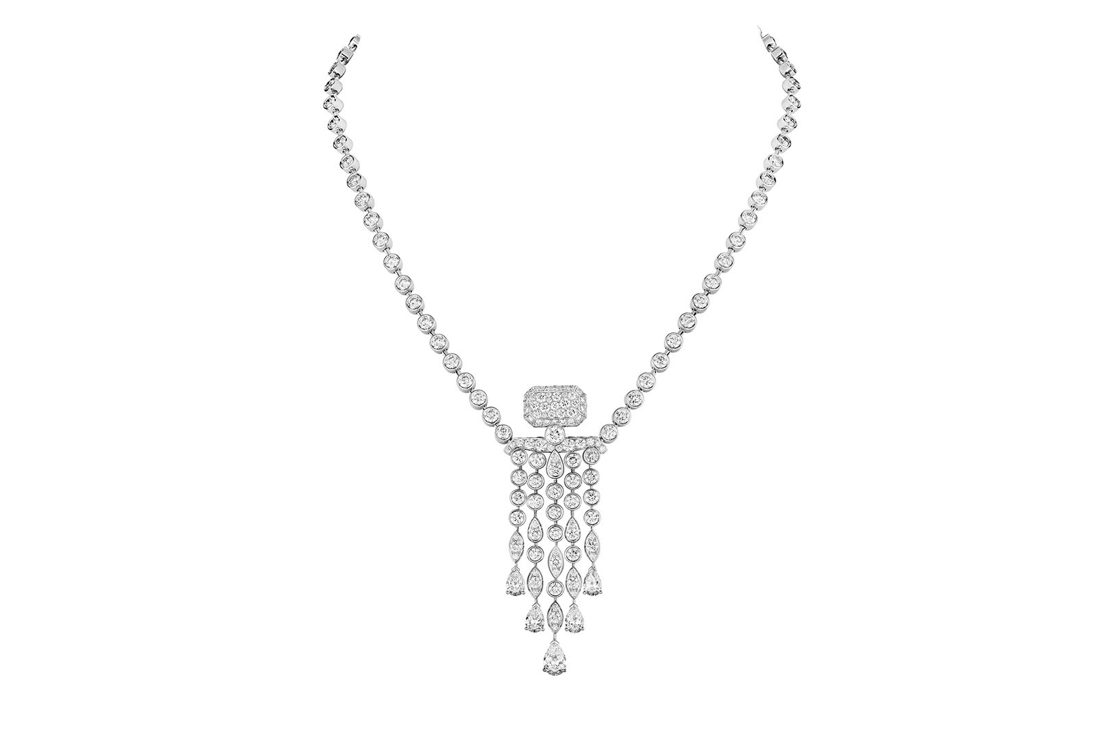   Chanel N°5 Cascade High Jewellery necklace from Collection N°5 in white gold and diamonds