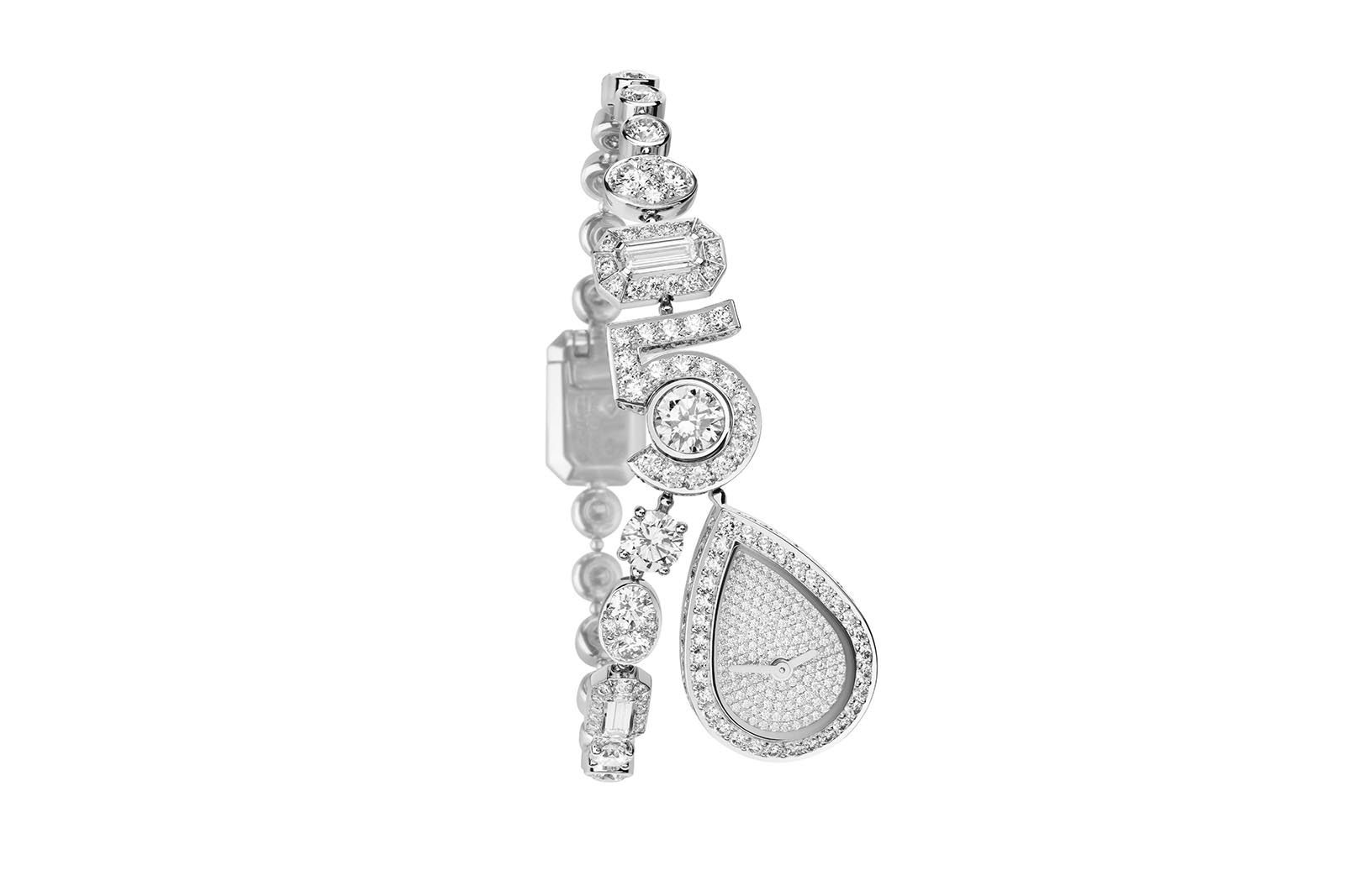  Chanel Graphic N°5 High Jewellery watch from Collection N°5 in white gold and diamonds
