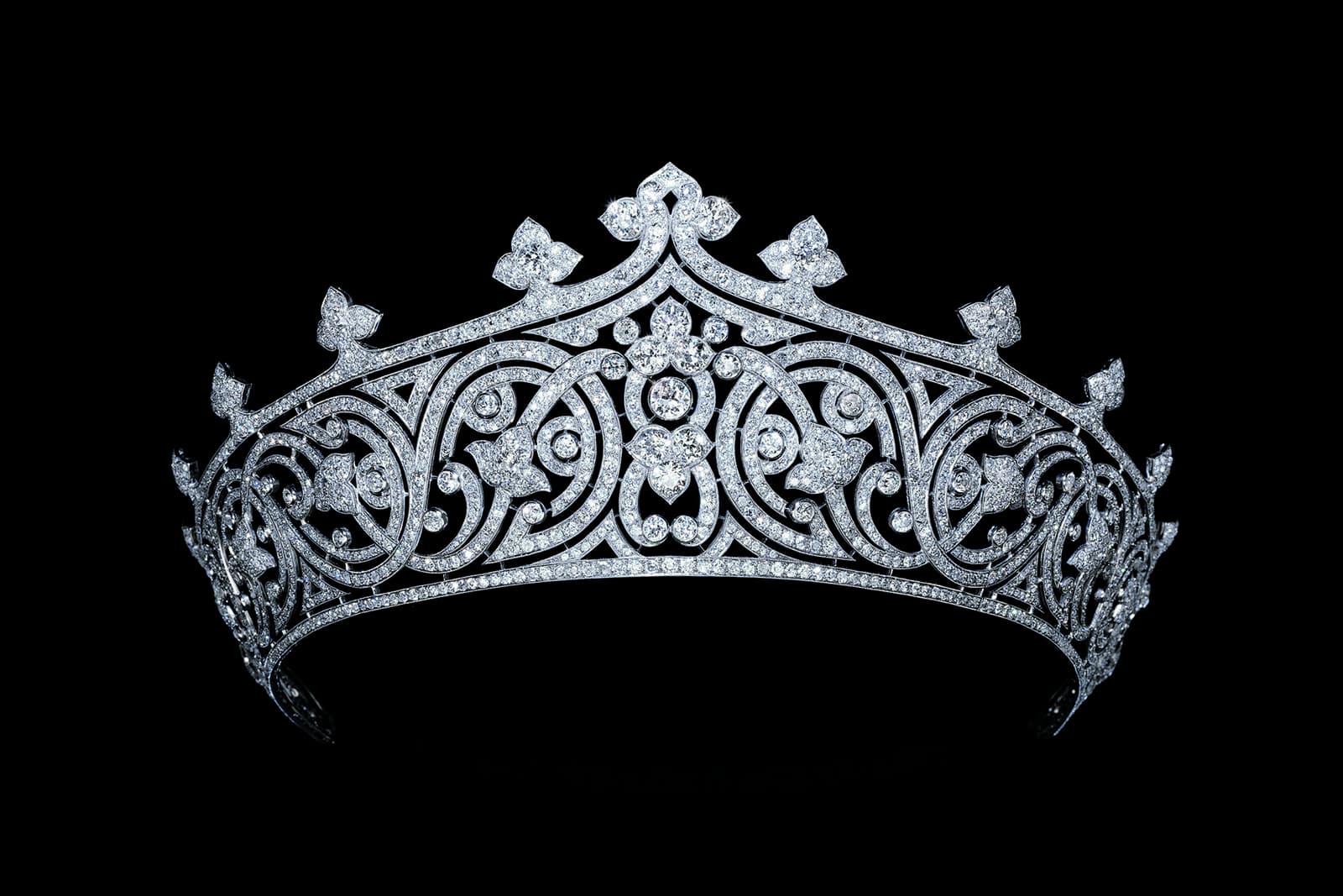 Fleuron-motif tiara belonging to Edwina, Countess Mountbatten of Burma, the...