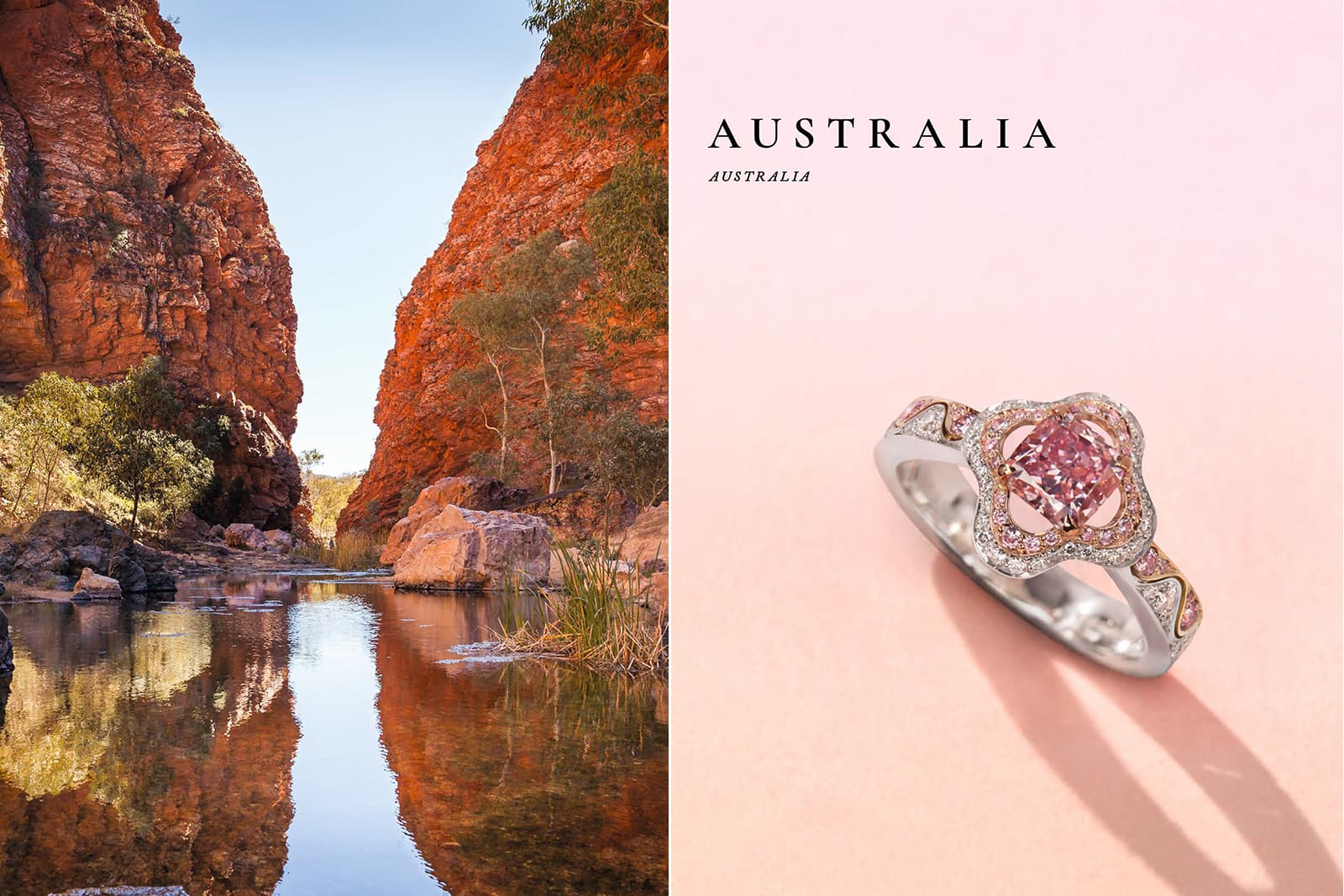  Boodles Australia ring with an Argyle pink diamond of nearly one carat from the ‘Around the World in 16 Days’ High Jewellery collection, inspired by Australia’s indigenous arts