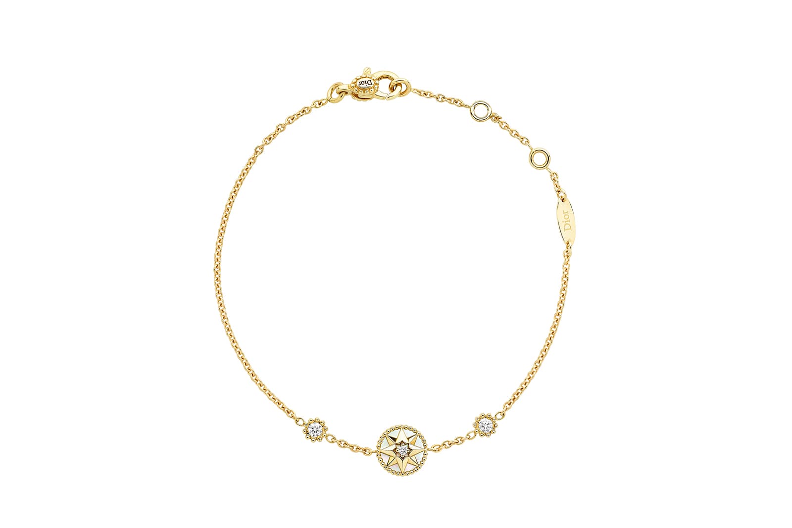  Dior Rose des Vents bracelet in yellow gold with diamonds 