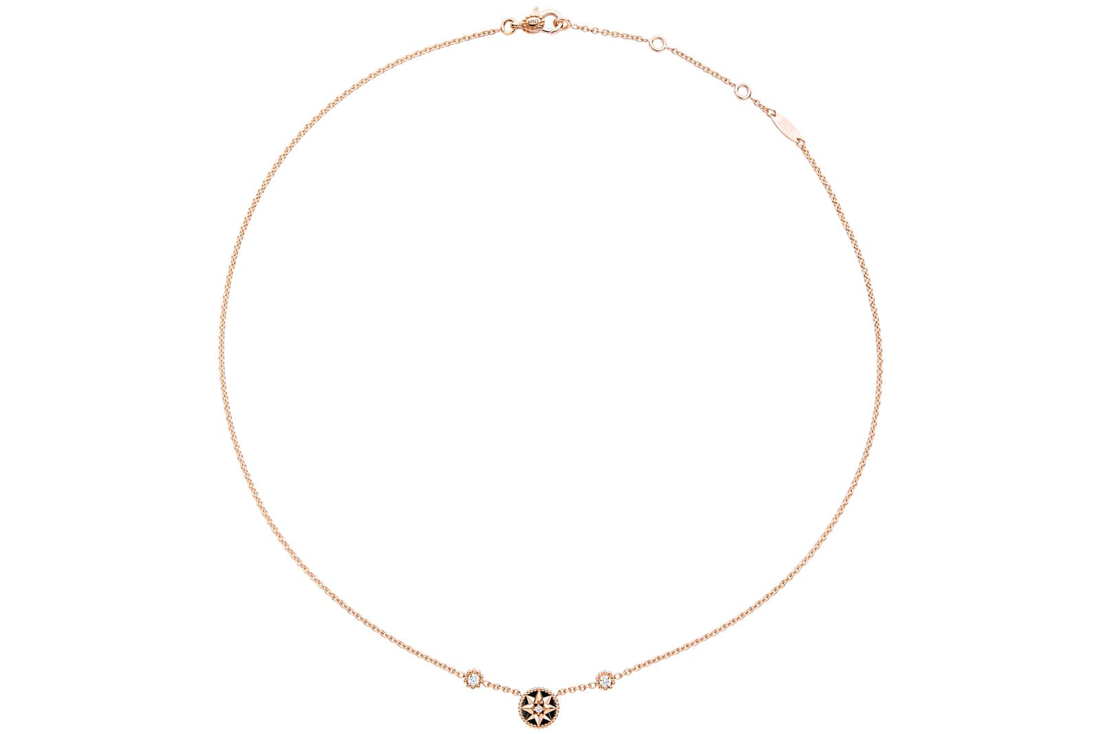  Dior Rose des Vents necklace in rose gold with diamonds 