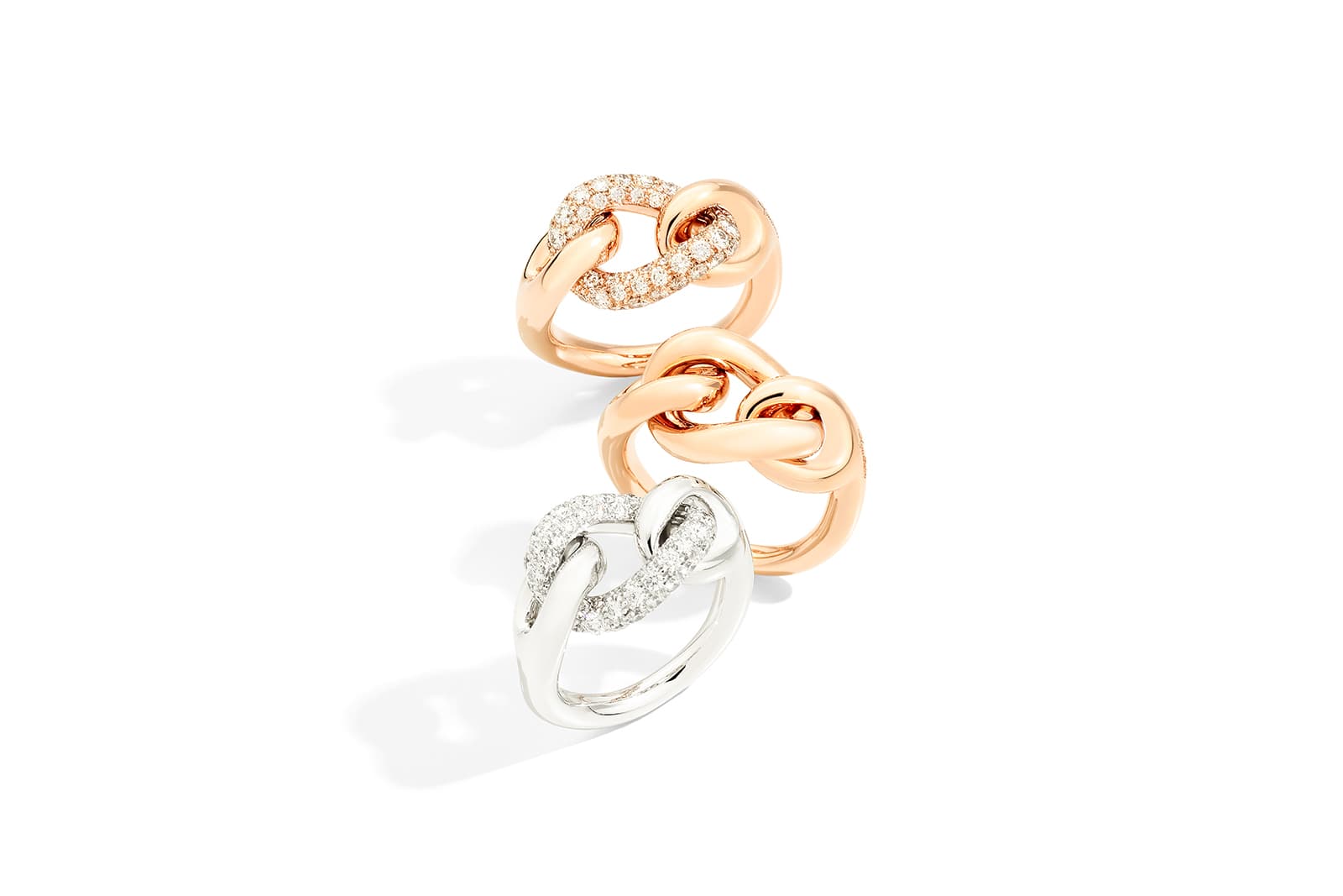  A trio of Catene rings from Pomellato's latest collection of everyday jewels 