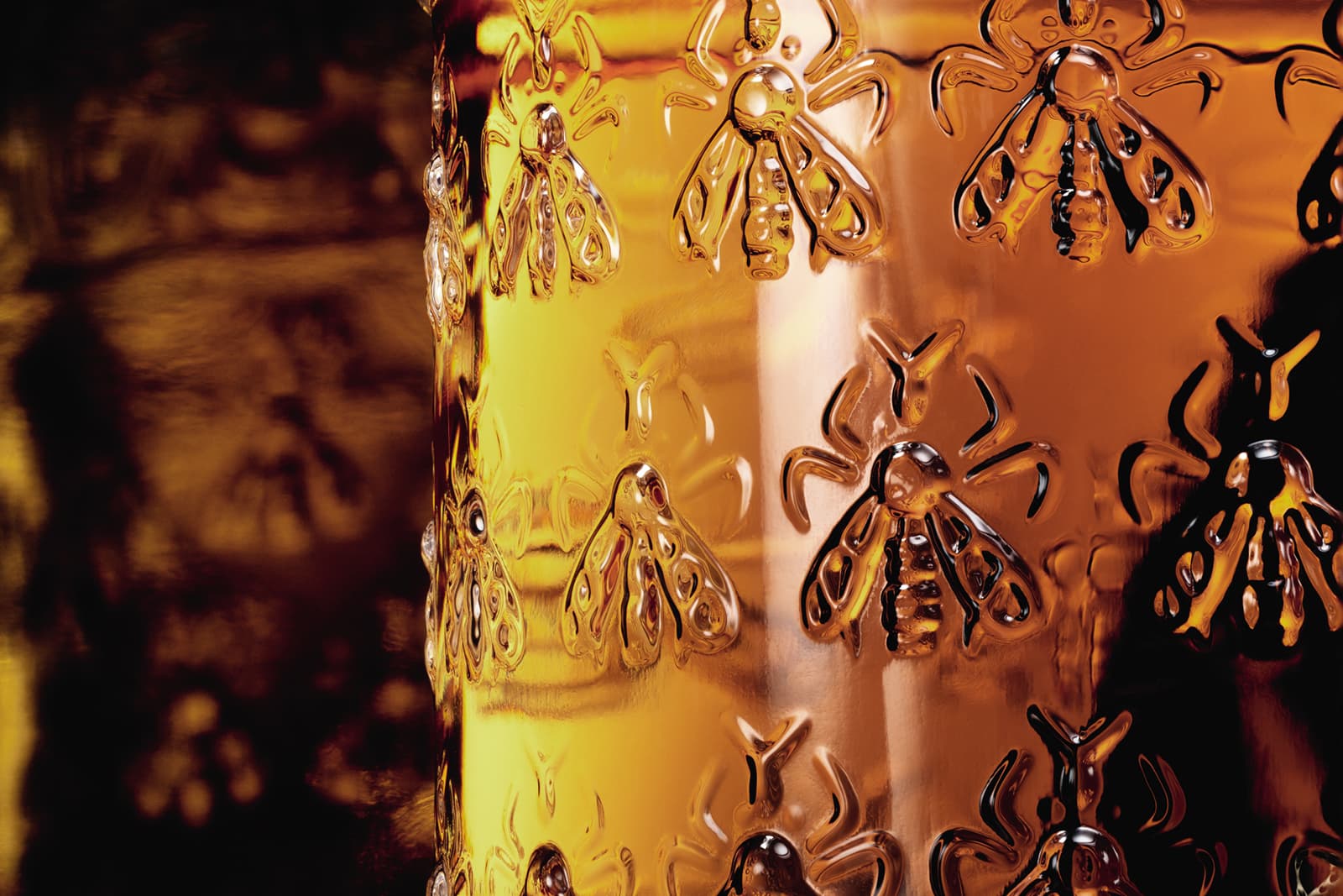 The Bee Bottle created by Begüm Khan for Guerlain, inspired by the brand's historic bee and honeycomb motifs