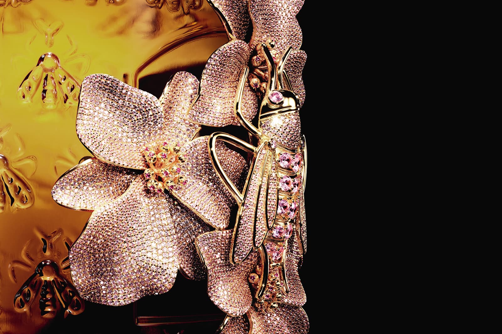  A closer look at the bejewelled insect on the Bee Bottle created by Begüm Khan for Guerlain
