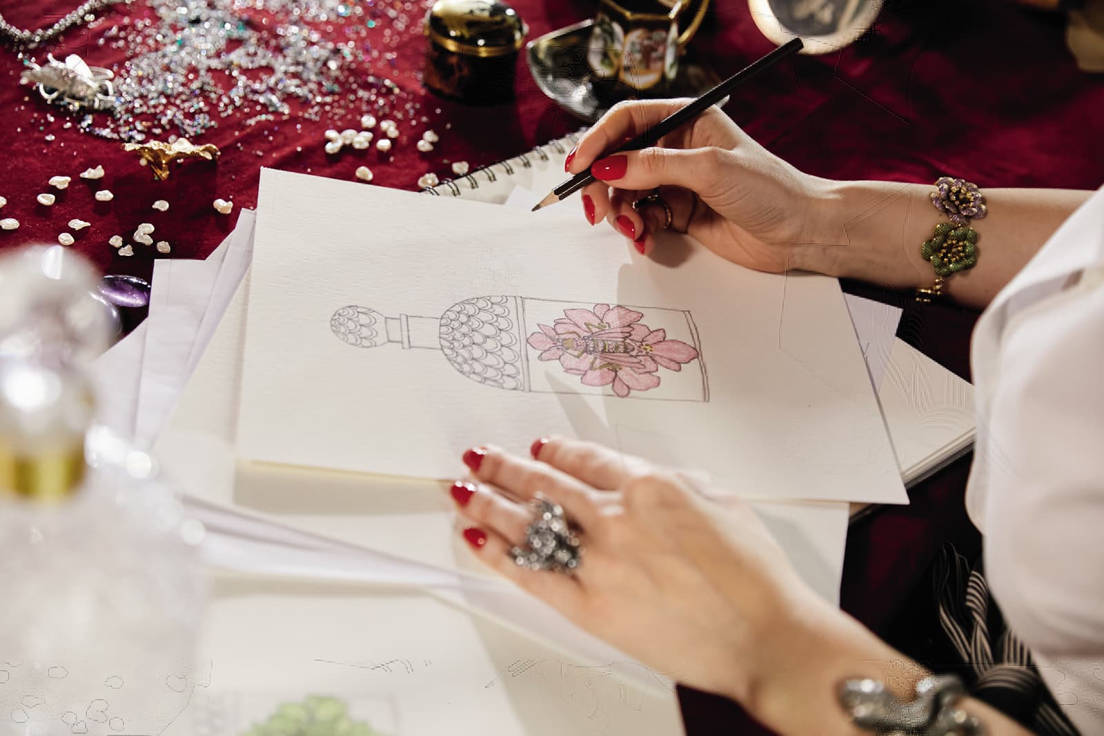  Turkish jewellery designer Begüm Khan was inspired by the history of Guerlain and its iconic bee and honeycomb motifs 