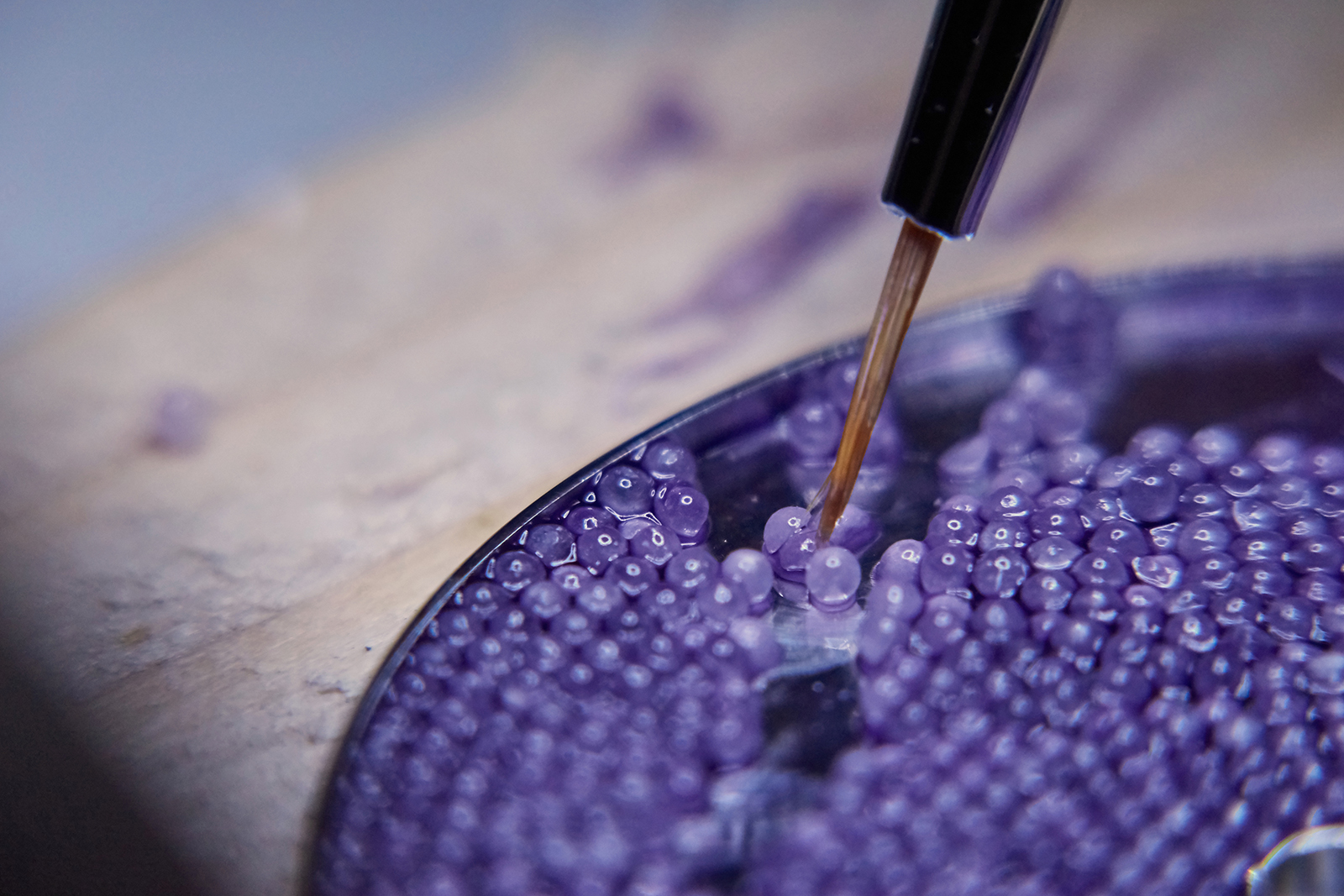  Sugar crystals are chosen for size, then combined with special paints and hand-applied to the dial of the new Miss Audrey Sweet Art watch by Bovet