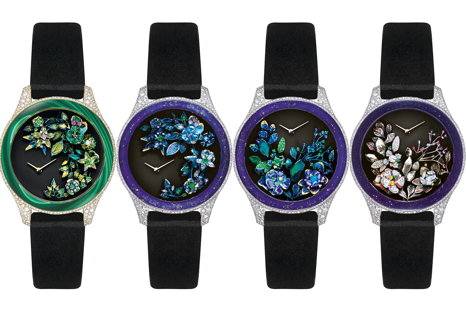  The Dior Grand Soir Jardins de Nuit watch is available in a variety of colourways 