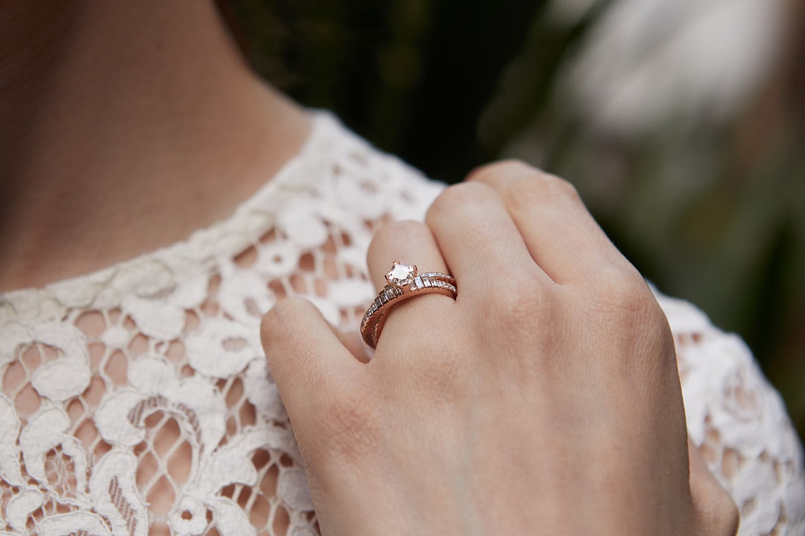  Engagement rings and wedding bands in The Moderne Bridal collection by Tomasz Donocik contain asscher-cut and baguette-cut diamonds 
