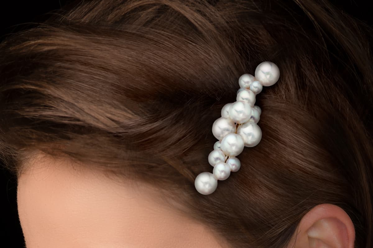  Assael pearl barrette hair slide 