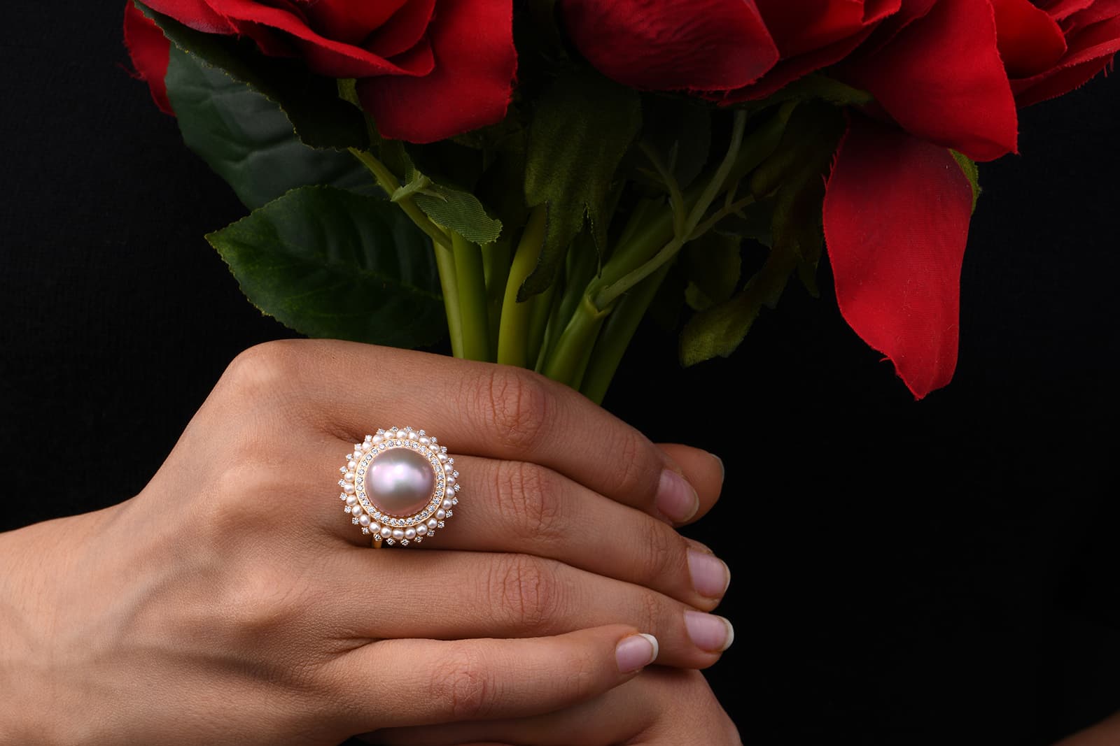  Moksh pearl and diamond ring 