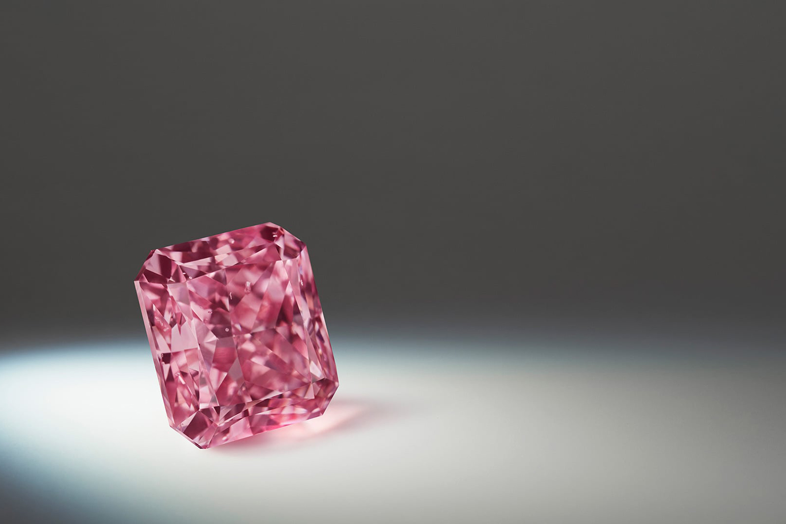 The Argyle Solaris, a 2.05 carat radiant-shaped fancy intense pink diamond