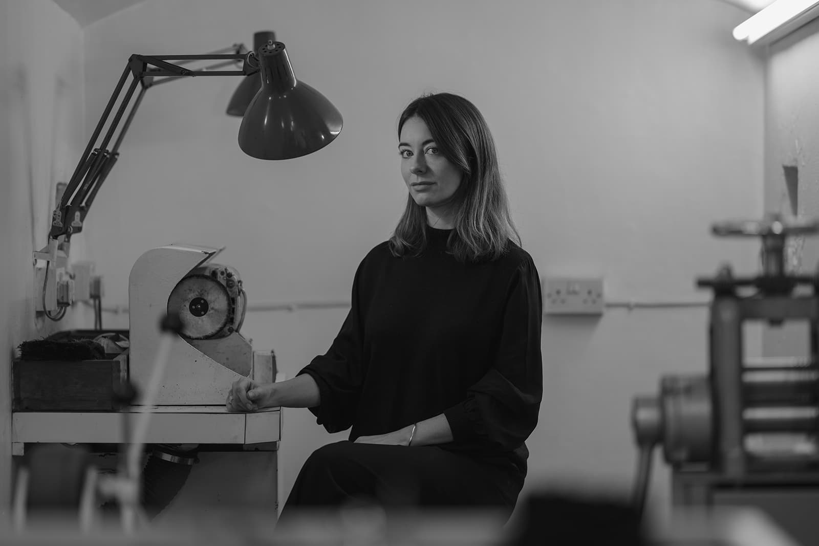 Jessie Thomas photographed in her London-based studio and workshop