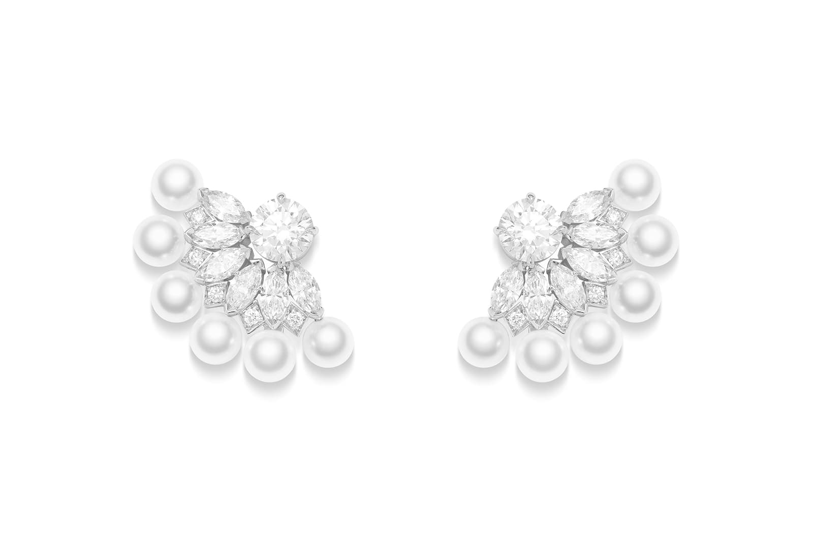  Piaget pearl and diamond earrings from the Extraordinary Lights High Jewellery Collection