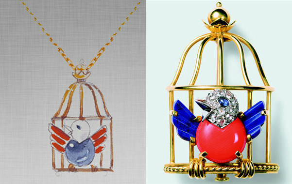 cartier bird in a cage