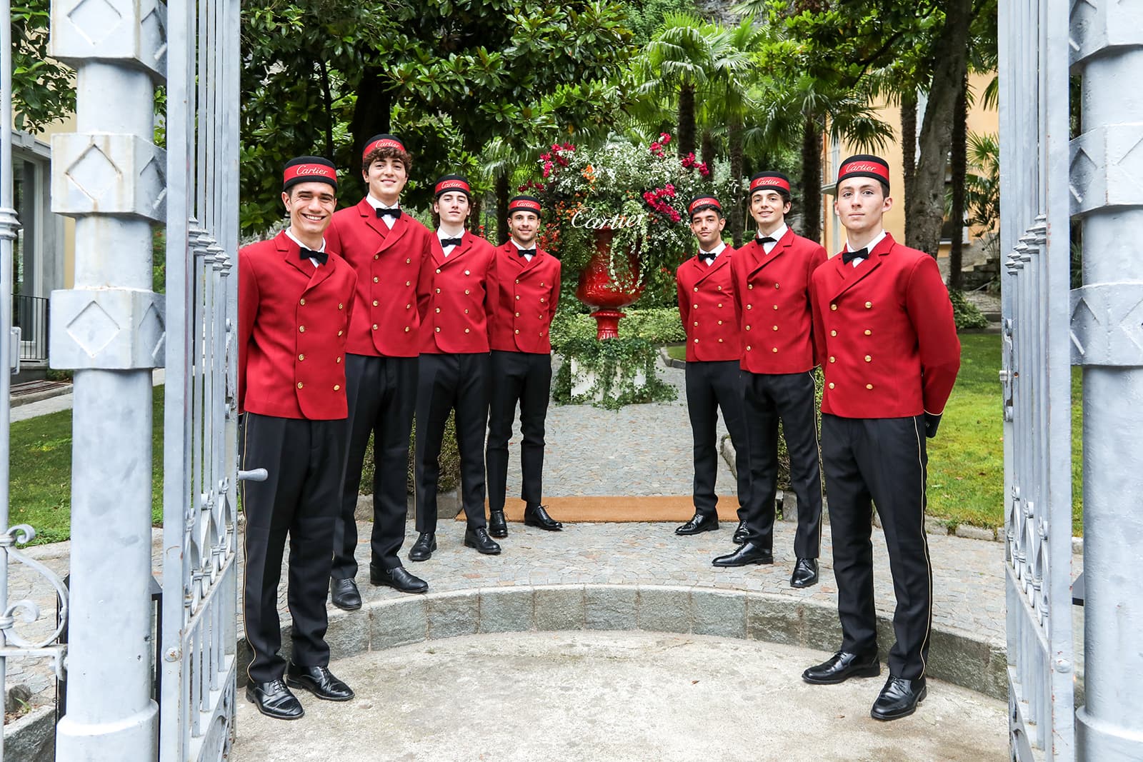 Guests are welcomed to the Sixième Sens par Cartier High Jewellery Collection launch event in Lake Como, Italy