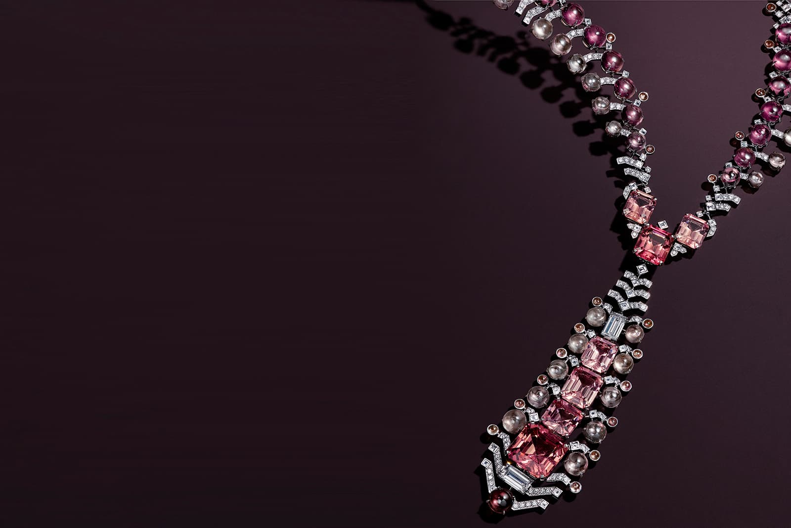 Cartier Sharkara necklace with tourmalines, sapphires, garnets and diamonds from the Sixième Sens par Cartier High Jewellery Collection
