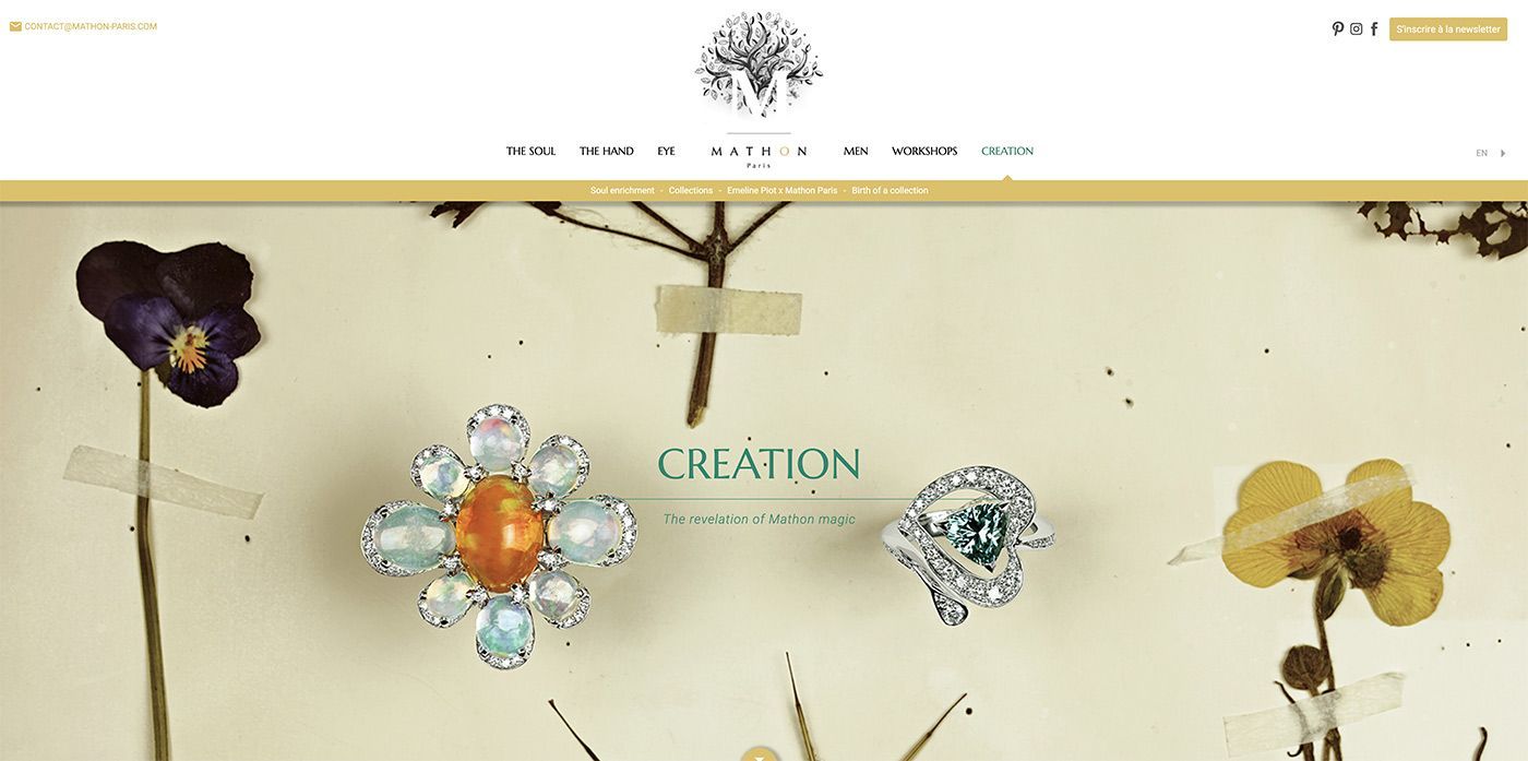 A closer look at the MATHON Paris website