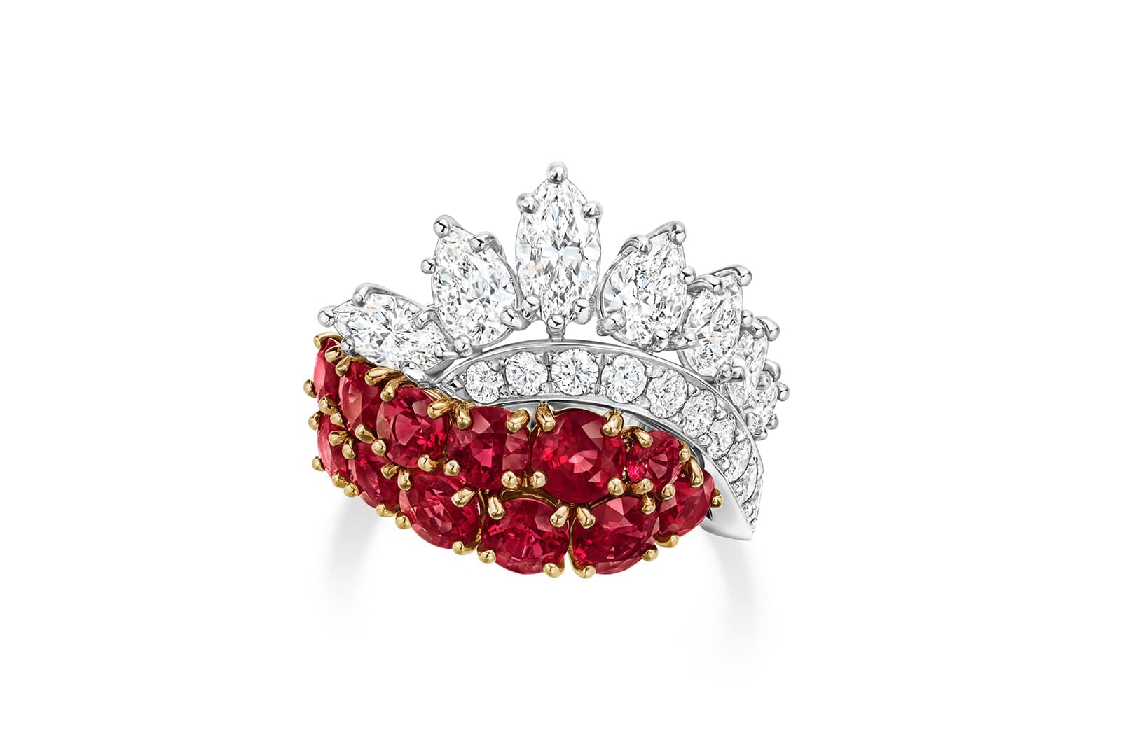  Harry Winston E - Winston Eternal Endless Love ruby and diamond ring from the LOVE Collection
