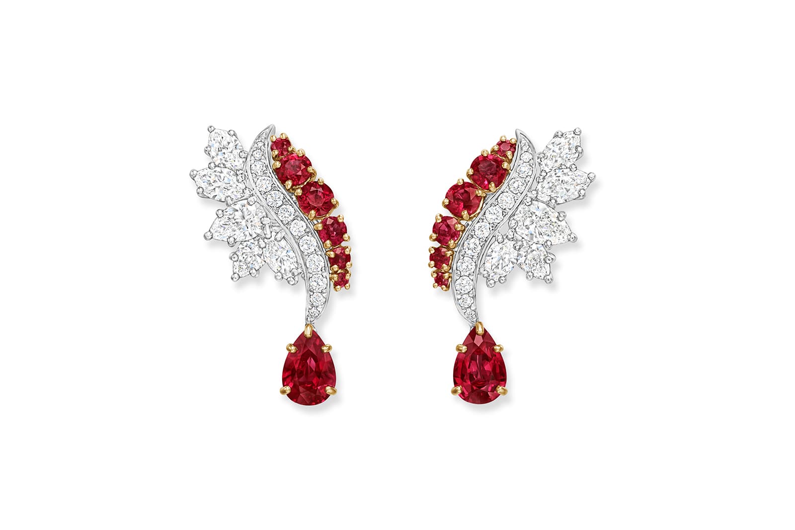  Harry Winston E - Winston Eternal Endless Love ruby and diamond earrings from the LOVE Collection