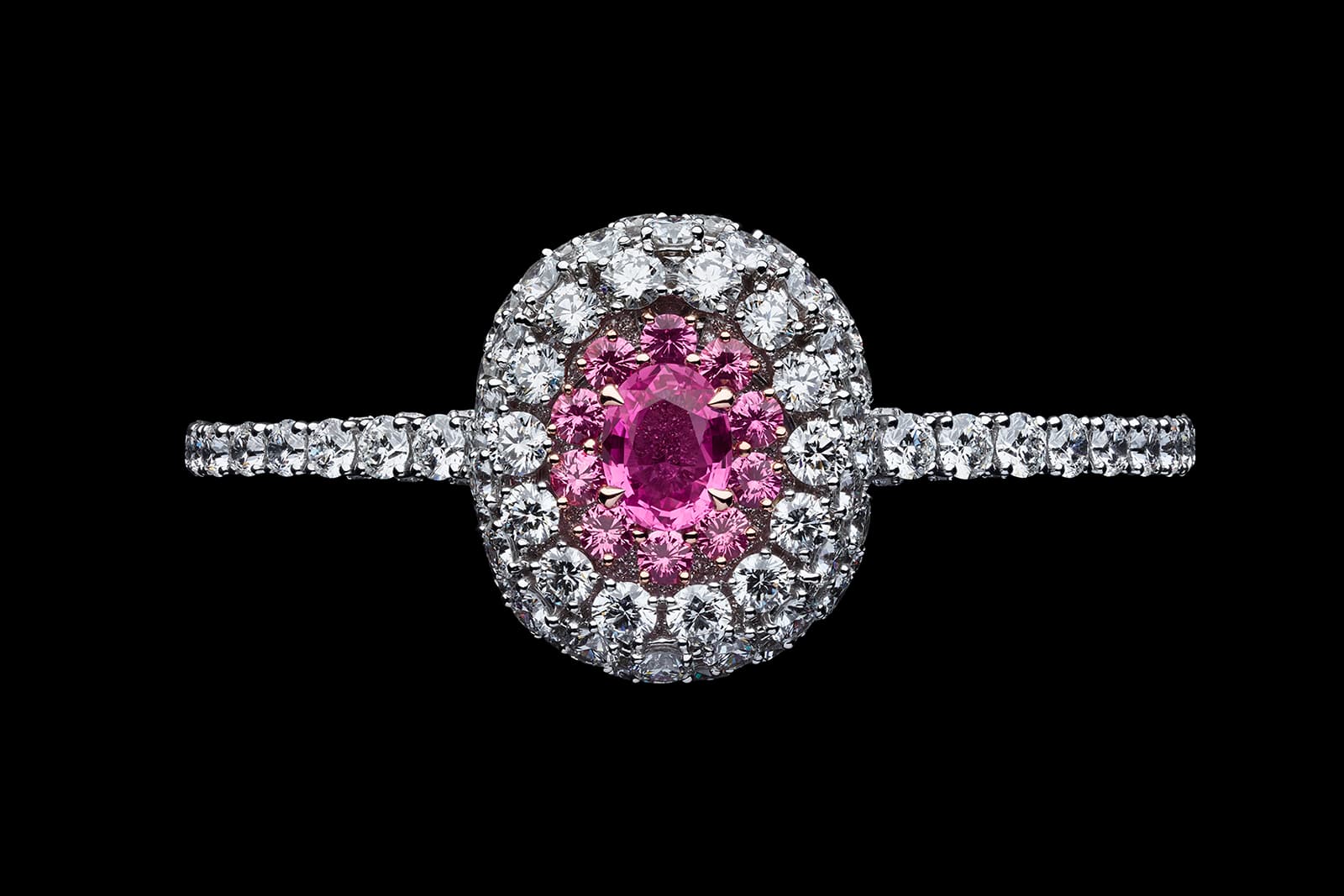  Dior Rose Rose Couture Abstraite High Jewellery Timepiece in white gold, diamonds and sapphires