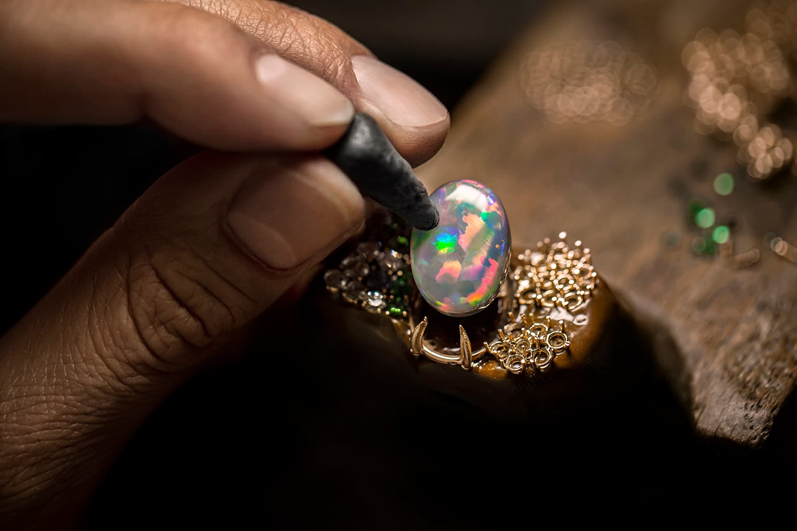  Creating the Rose Futuriste Black Opal suite, part of the Dior Rose High Jewellery Collection
