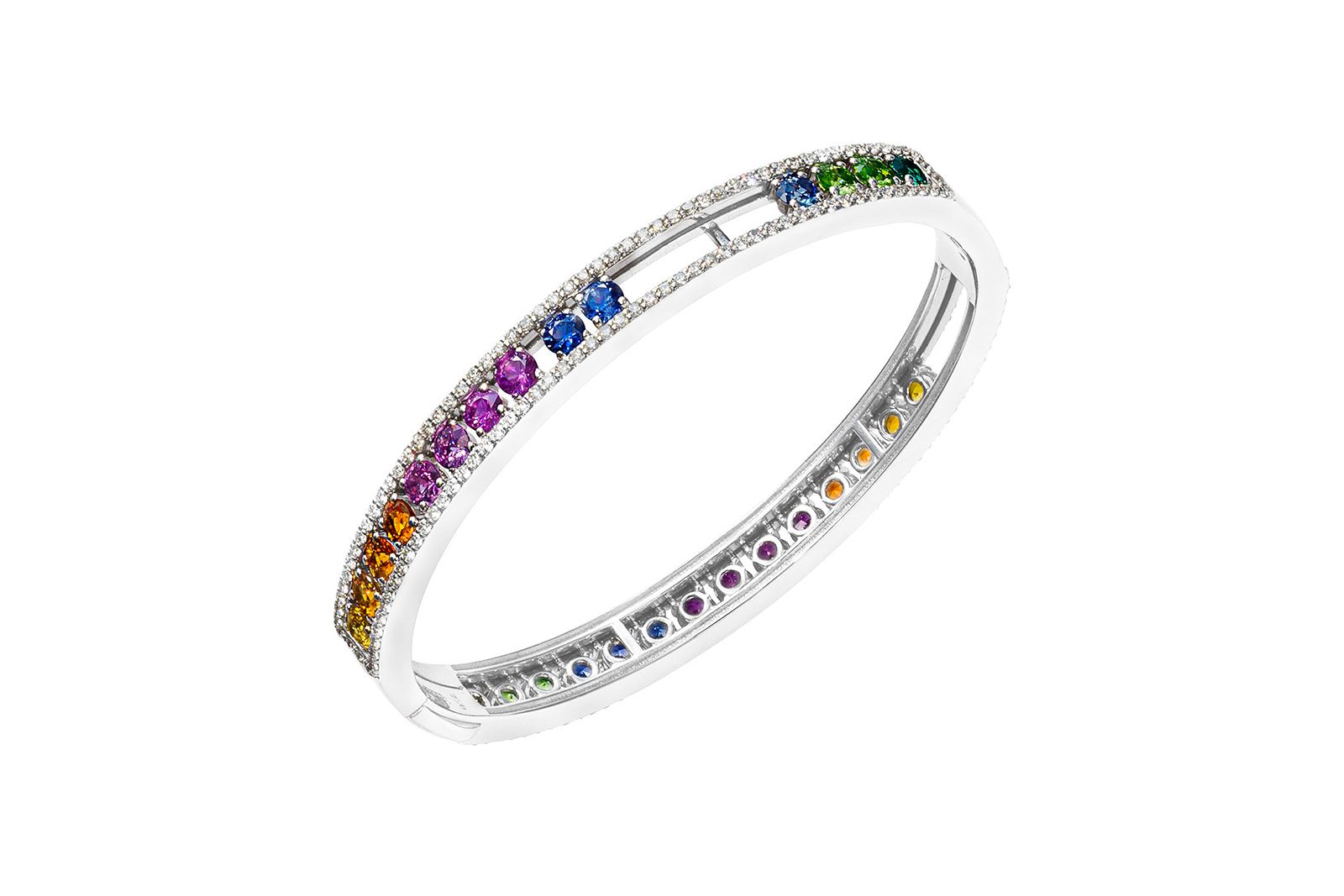  Nour by Jahan Nour multi-colour sapphire bangle 