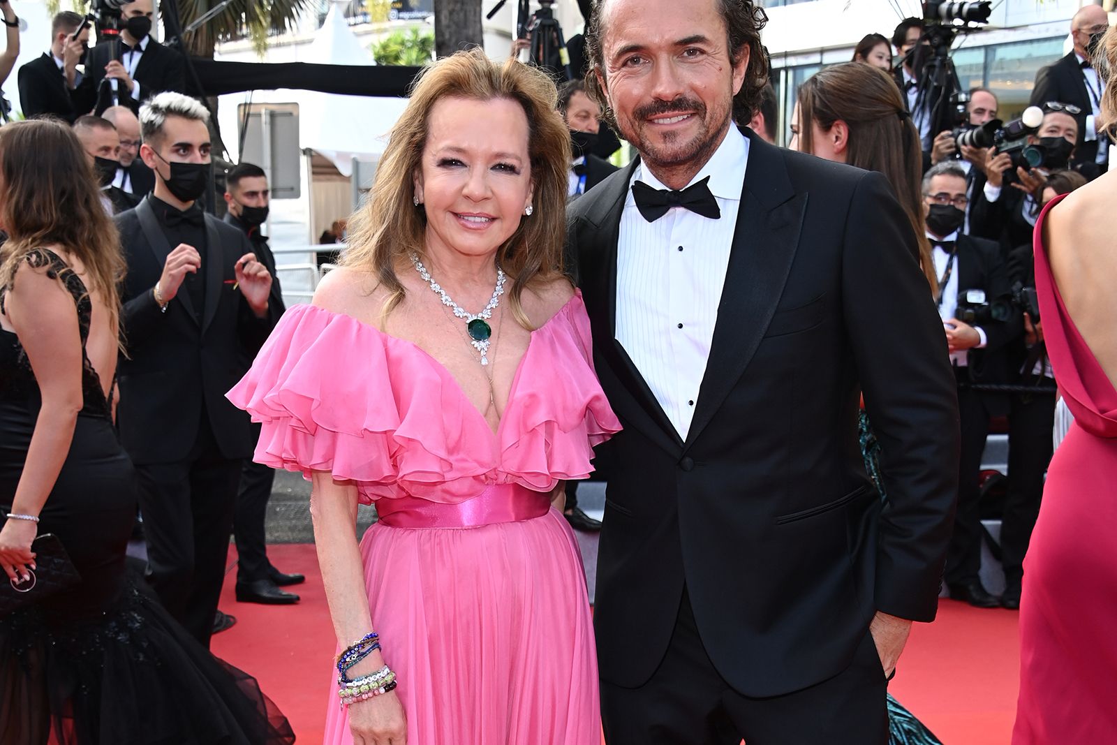 Caroline Scheufele, co -president and artistic director of Chopard, alongside William Abadie