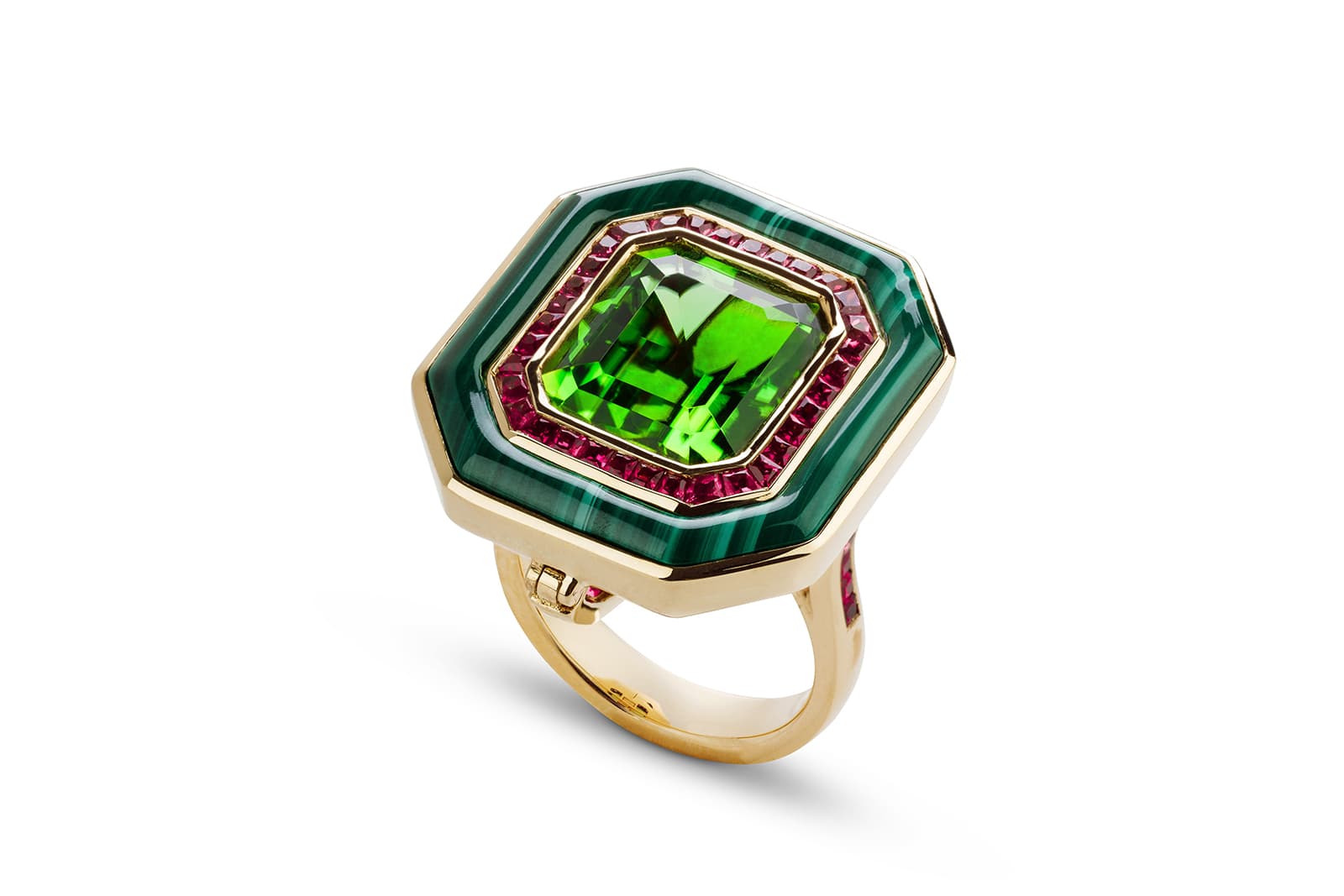  Annoushka x Fuli Gemstones Radiance Collection peridot ring that can also be worn as a pendant