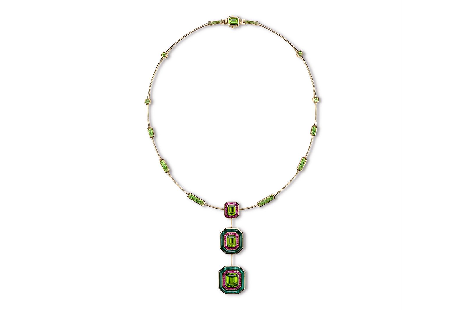  Annoushka x Fuli Gemstones Radiance Collection choker and pendant with peridots