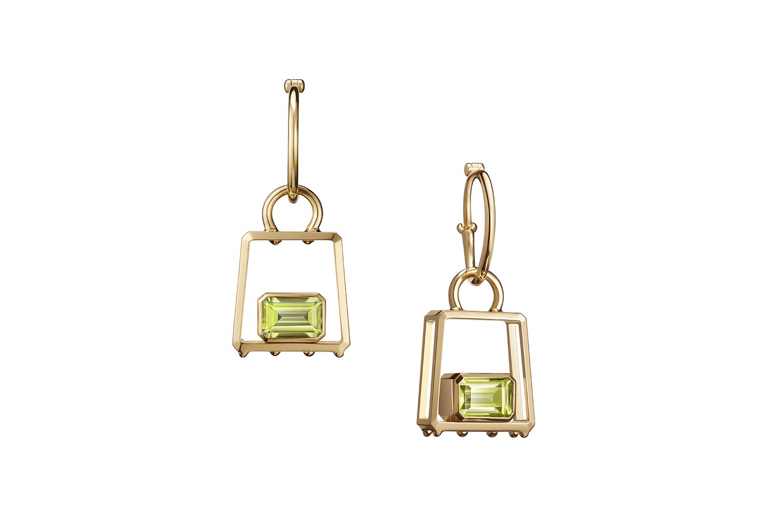  Zeemou Zeng ‘The Art of Travel’ Collection earrings with Fuli Gemstones peridot