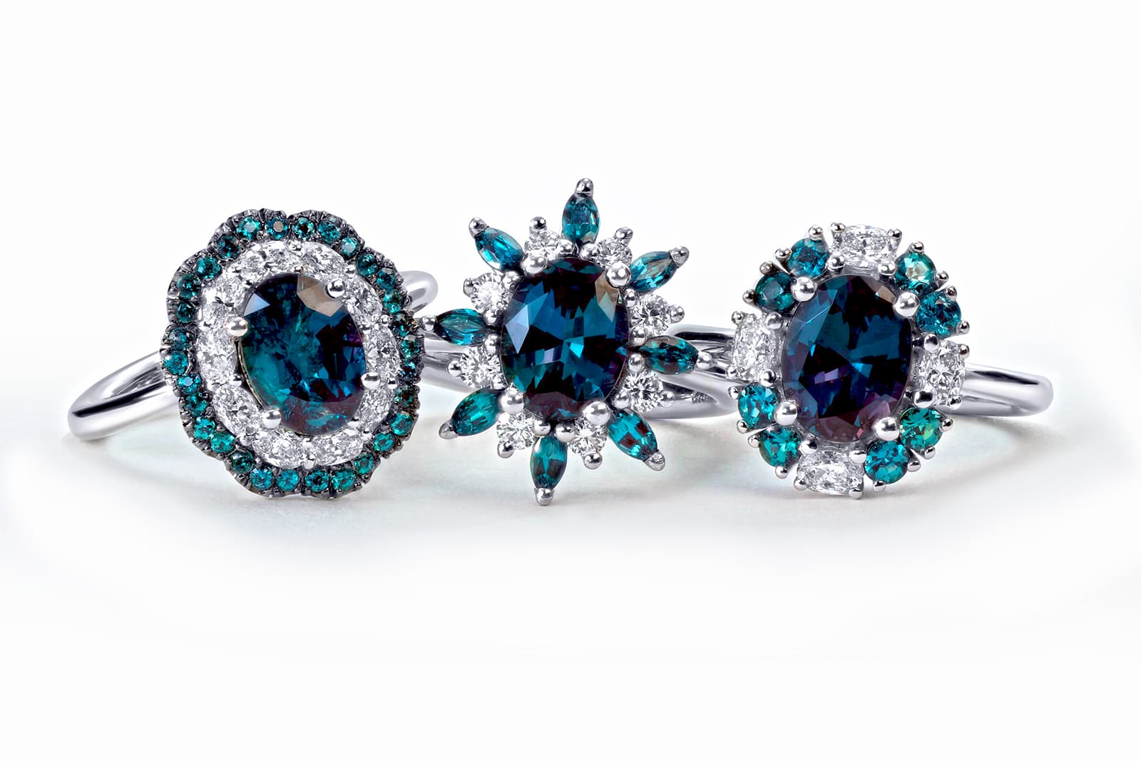  Mark Henry alexandrite rings with diamonds
