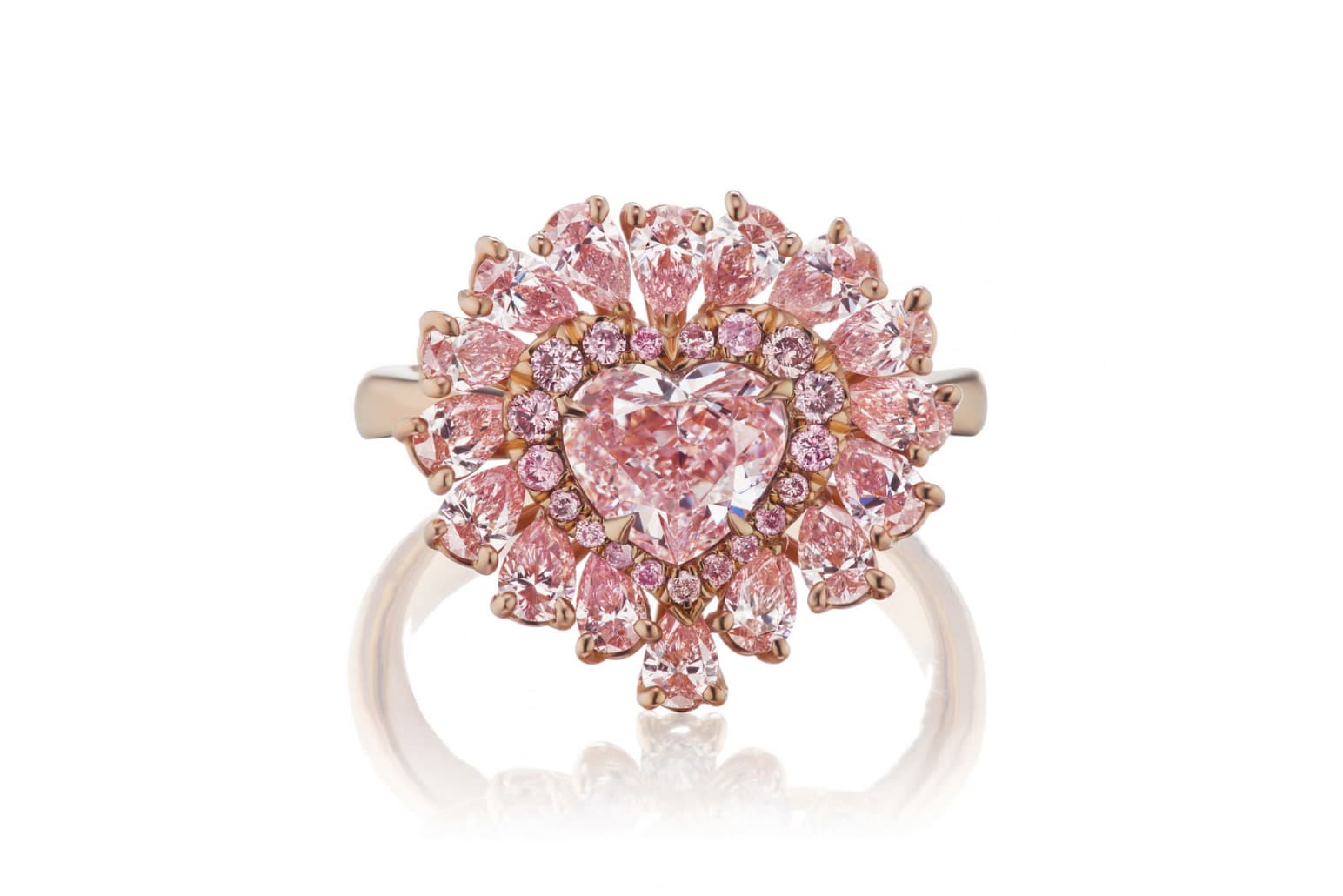  Gems of Note heart-shaped diamond ring with Argyle pink diamonds 