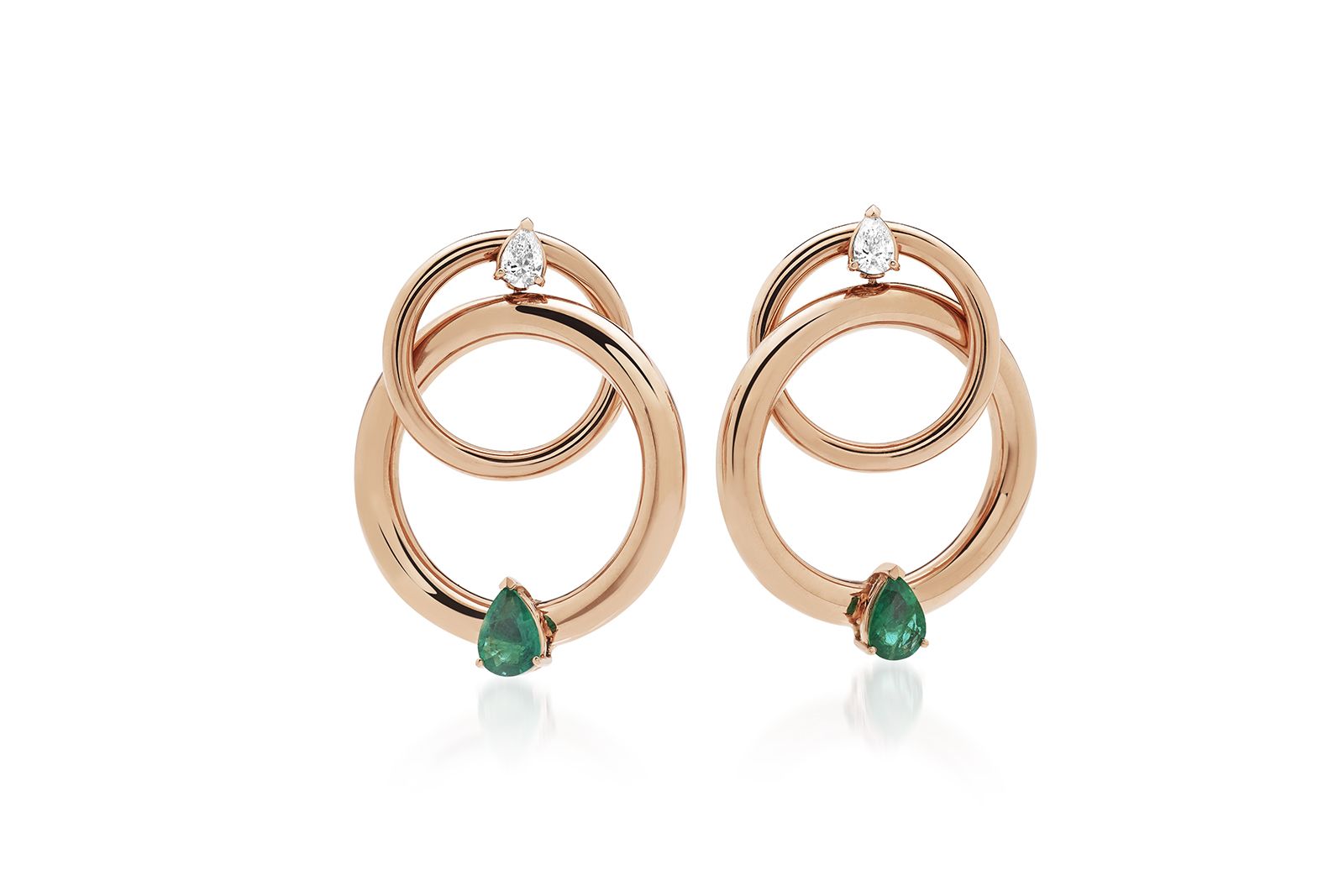  Luvor drop earrings in rose gold from the Central Park collection 