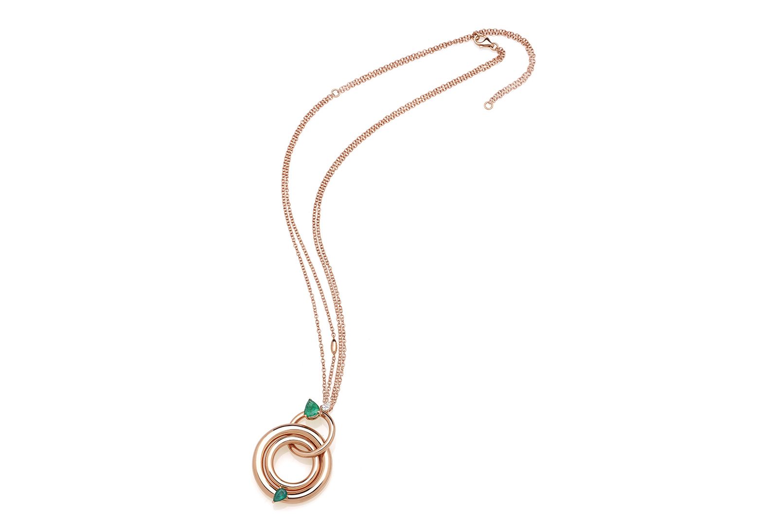  Luvor pendant necklace in rose gold from the Central Park collection 