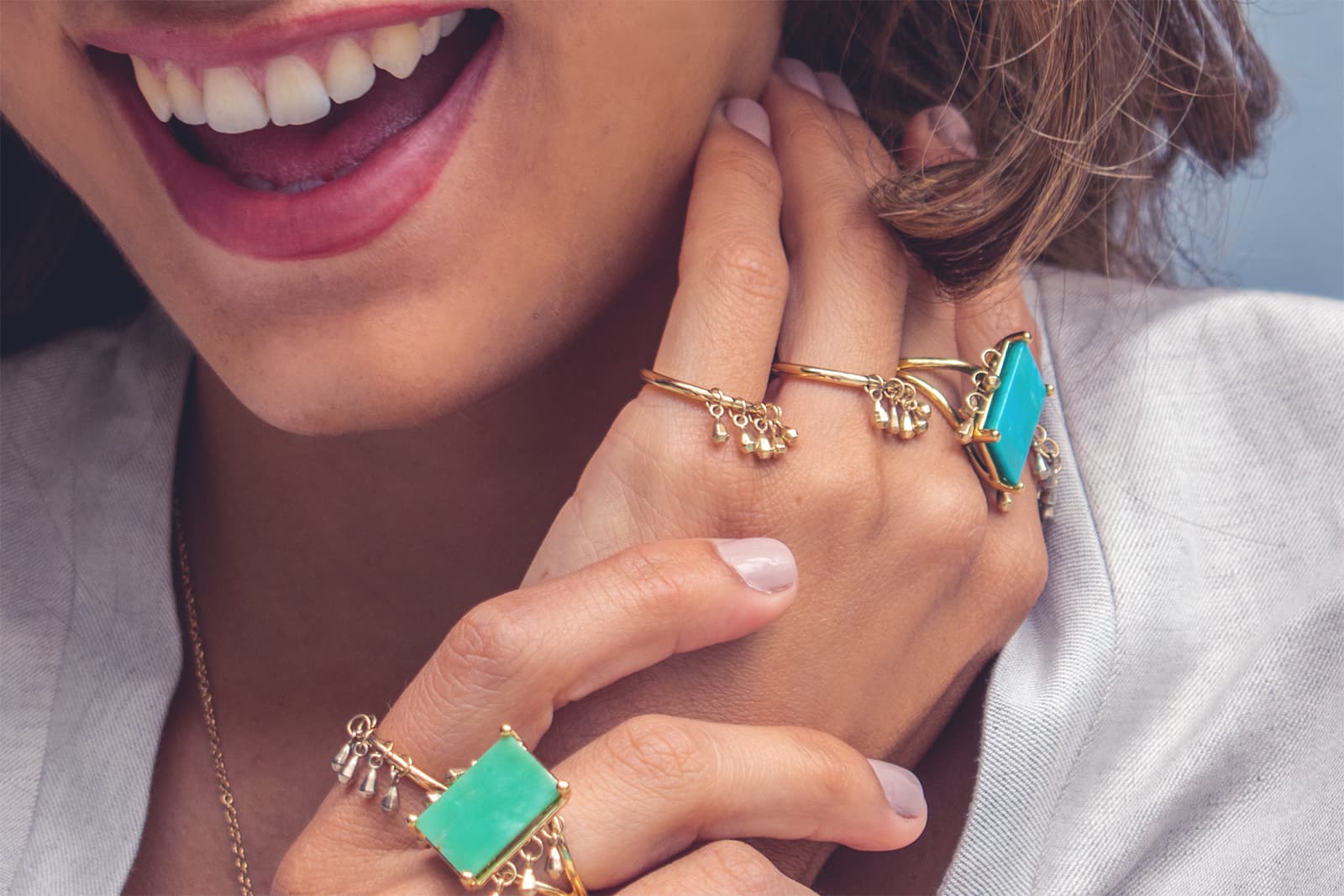  Onirikka offers a collection of fine jewellery with bold, symmetrical silhouettes for an elegant customer