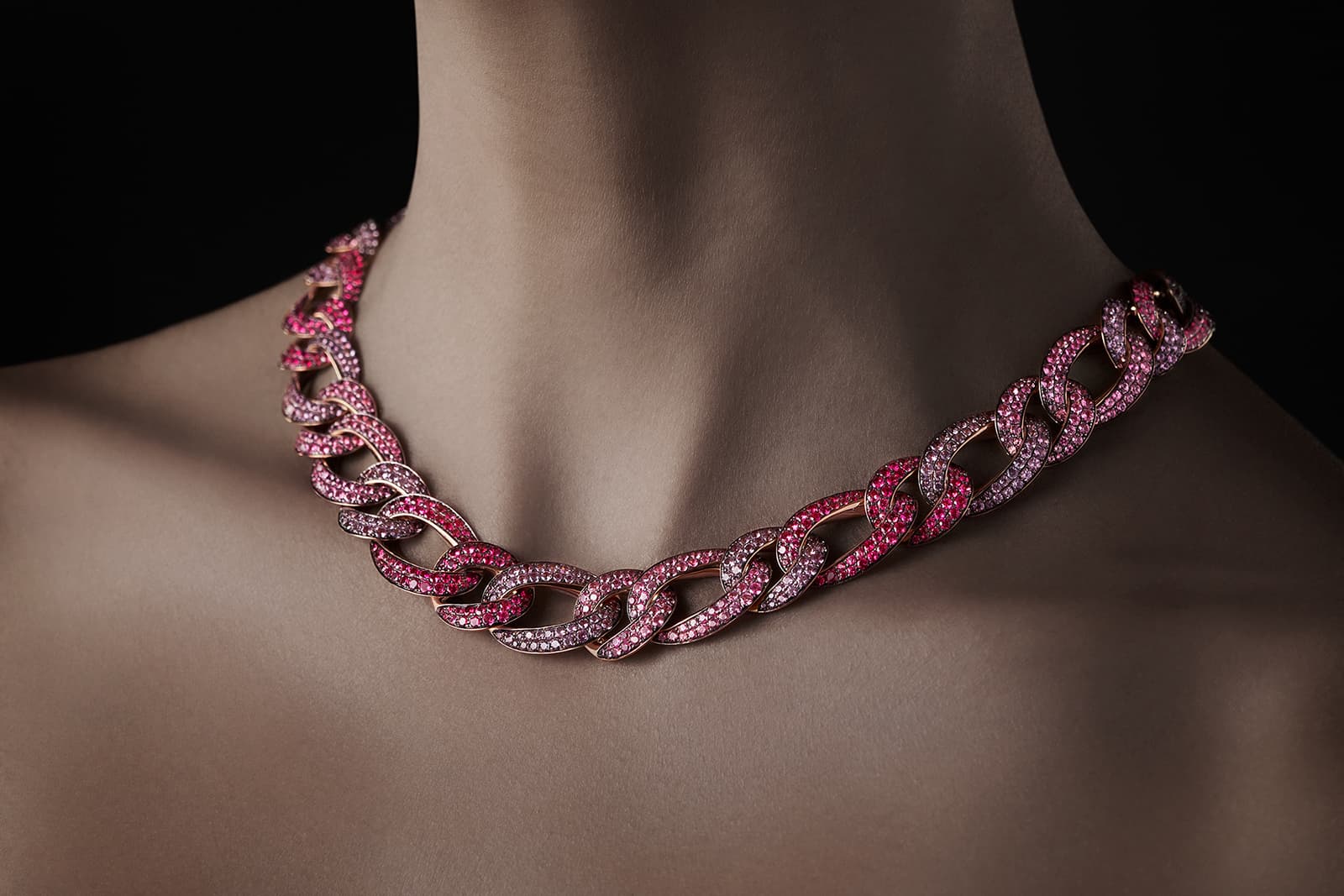  La Gioia di Pomellato Pink Gourmette chain necklace 