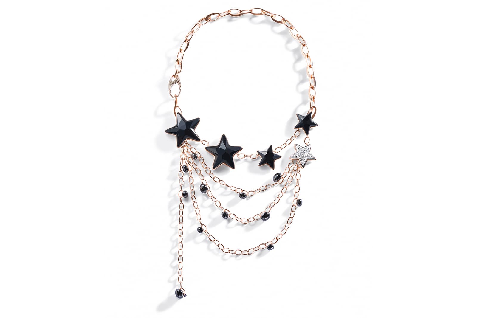  La Gioia di Pomellato Lucky Stars Bavarole necklace with diamonds 