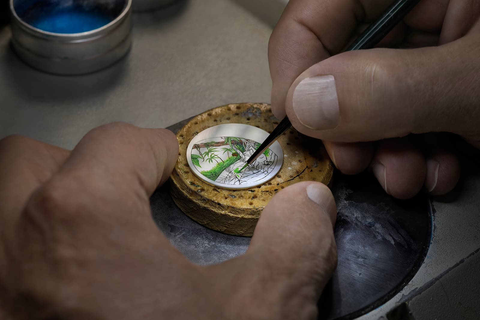  The Fabergé Compliquée Peacock timepiece is offered in rose gold and platinum