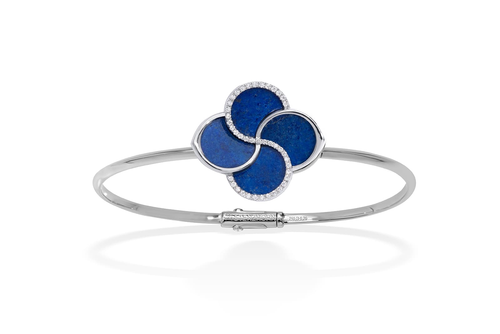  Stenzhorn Flumina lapis lazuli bracelet with diamonds in 18k white gold 