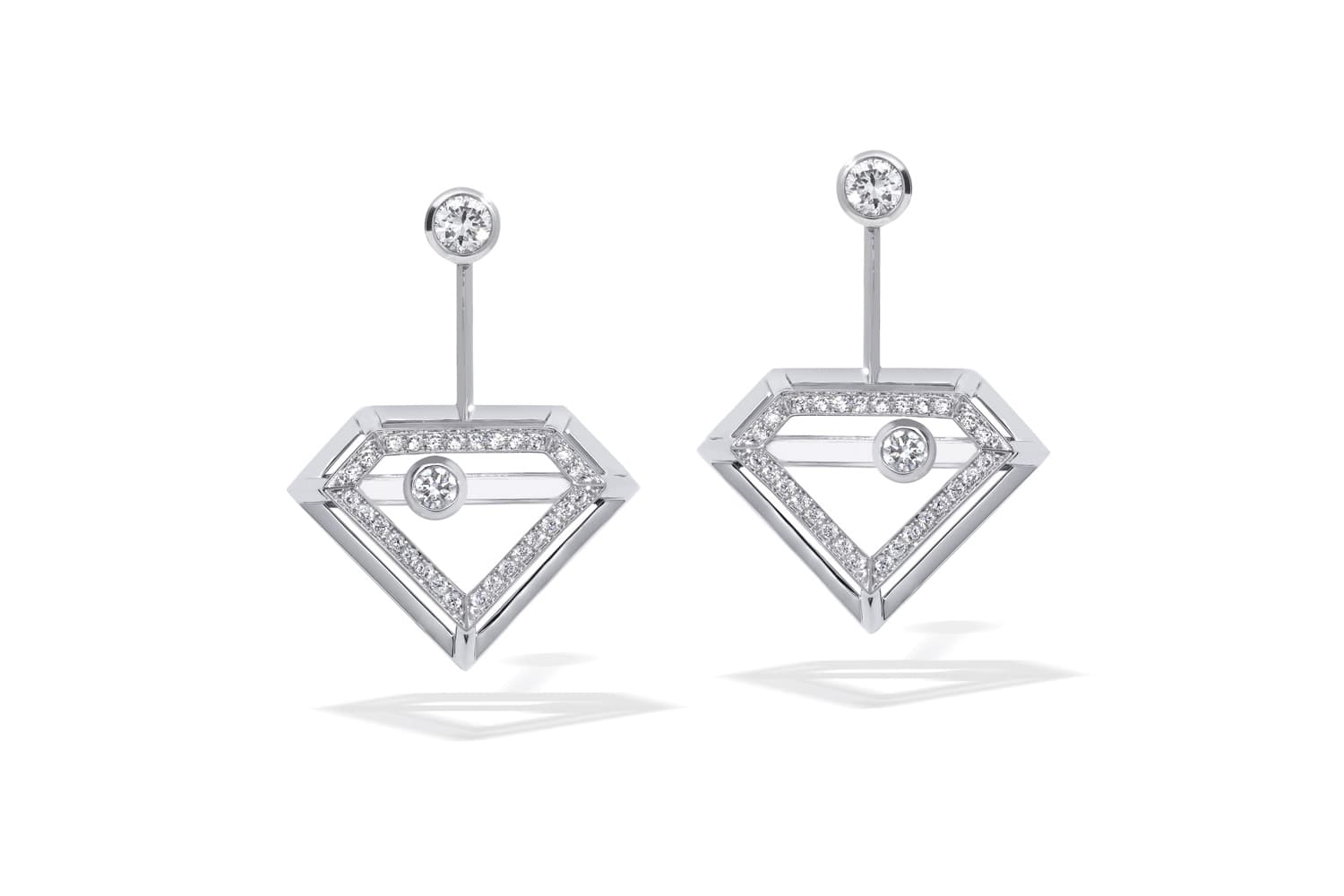  Stenzhorn You Move Me Collection earrings with diamonds in 18k white gold 