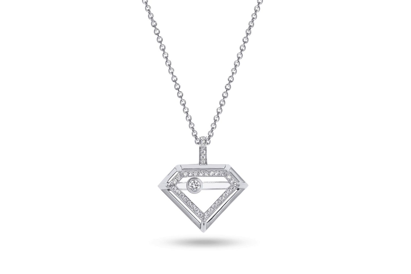  Stenzhorn You Move Me Collection necklace with diamonds in 18k white gold 