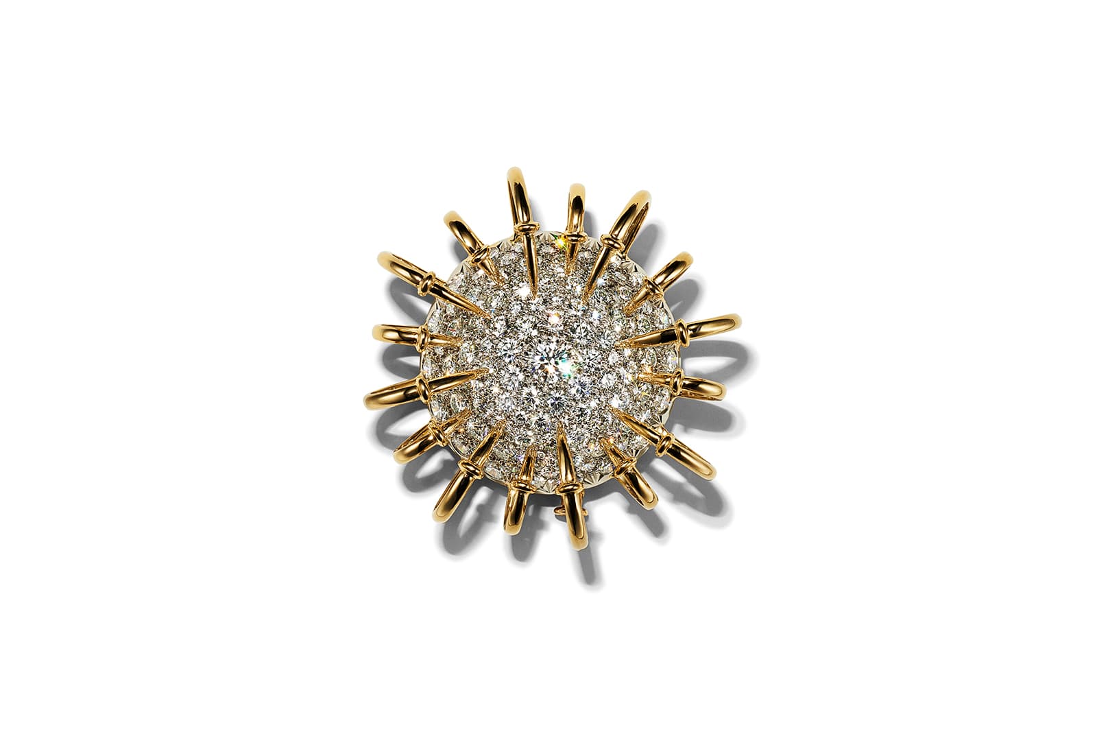  Tiffany & Co. Schlumberger® Apollo brooch in platinum and 18k yellow gold with  diamonds