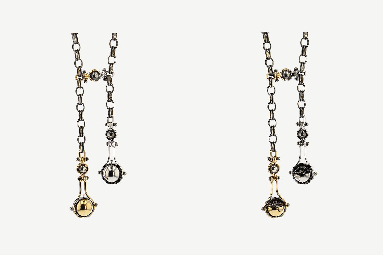  A closer look at the Elie Top Diamonds Deux Gouttes chain necklace from the Mécaniques Célestes Collection