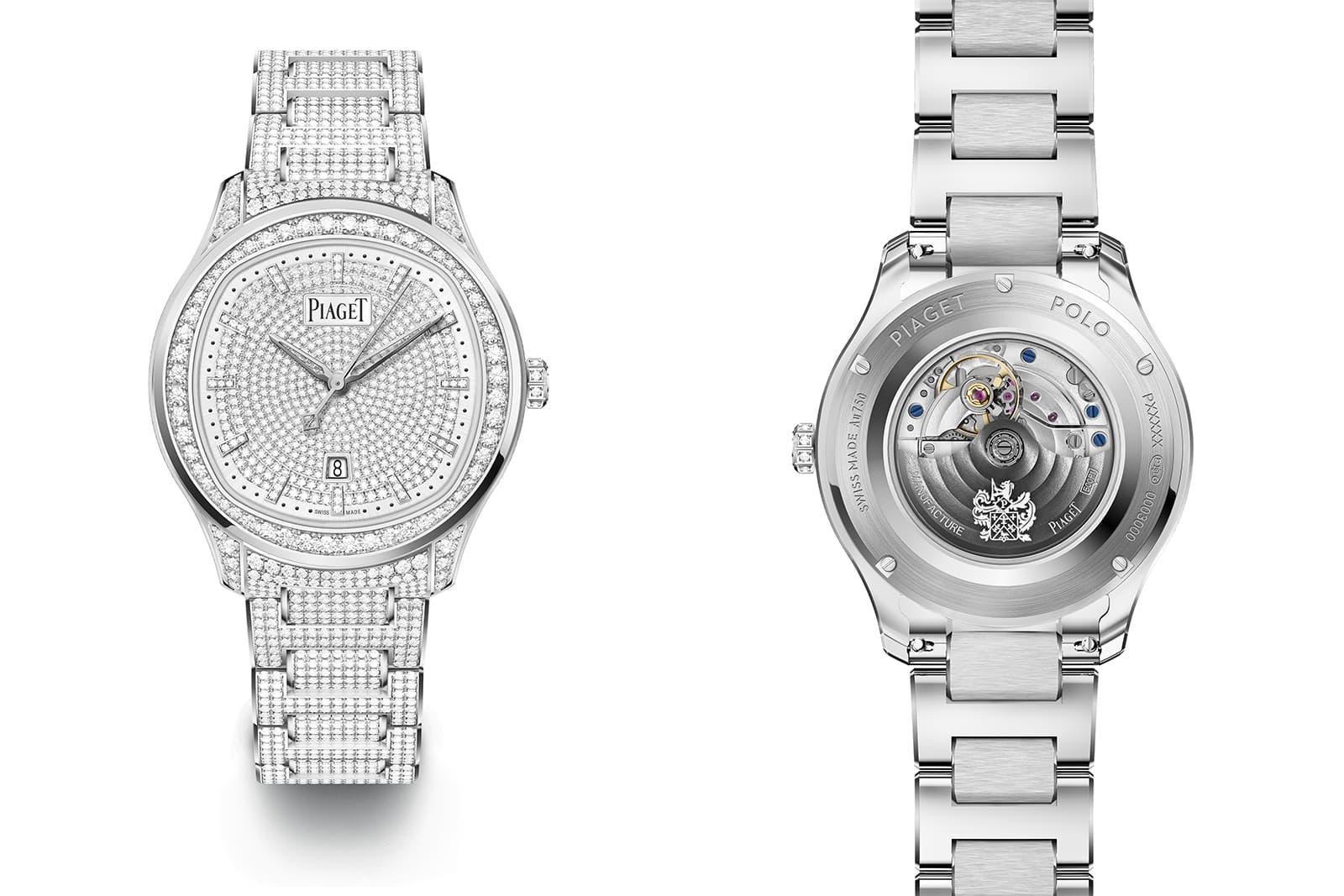  Piaget Polo Date High Jewellery watch with more than 8 carats of diamonds 